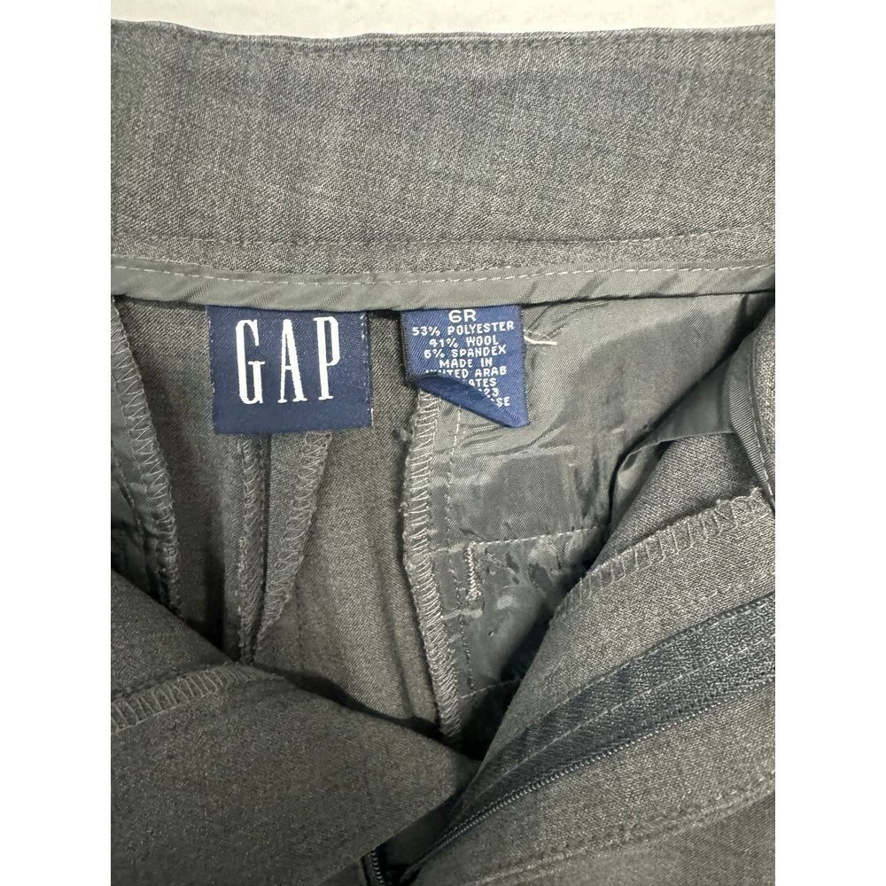 Gap Gray Women's Dress Pants Charcoal Gray Wool Blend Trousers | size 6 r - Picture 5 of 12